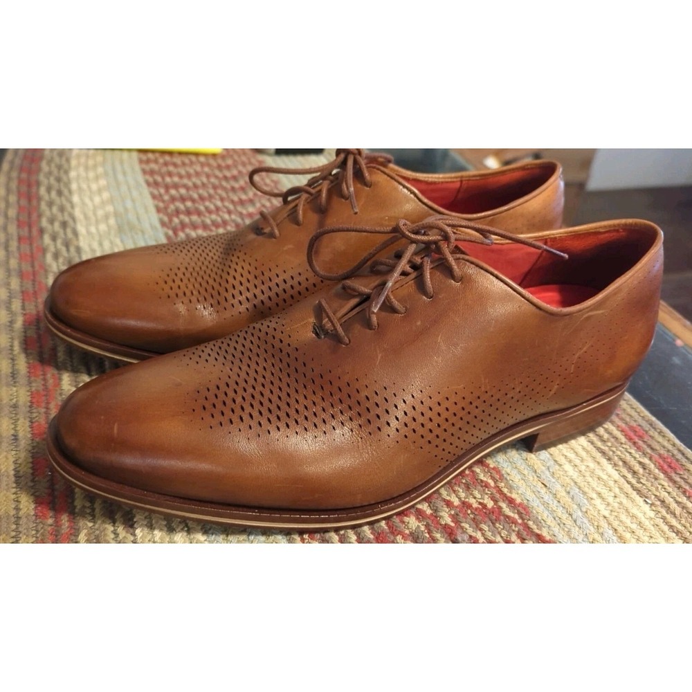 Men's Cole Haan Washington Grand Laser Chesnut Wingtip Oxford - 9 M - C24523 - Picture 3 of 10